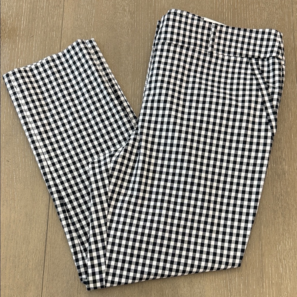 LOFT Woman’s Black and White Checkered Modern Skinny Ankle Pants - NWT